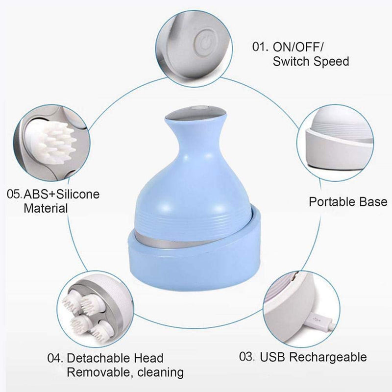 2021 Patentiertes Design Silikon Multifunktionaler Drache Greifkopf Haustiermassagegerät Aufladen Elektrische Knetkopfhautmassagemaschine
