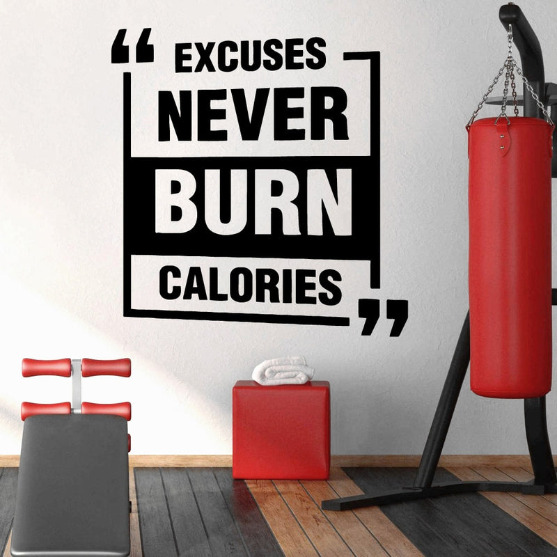 Large 73cmX104cm Fitness Quote Vinyl Wall Stickers For Gym Rooms Decor Fitness Room Sticker Motivate Frse Vinyl Wall Decals