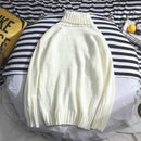 Turtleneck Sweater Men Winter Letter Casual Long Sleeve Top Mens Sweaters High Quality Pullover All Match Males Korean Clothes