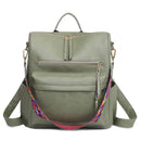 Retro Large Backpack Women PU Leather Rucksack Women&