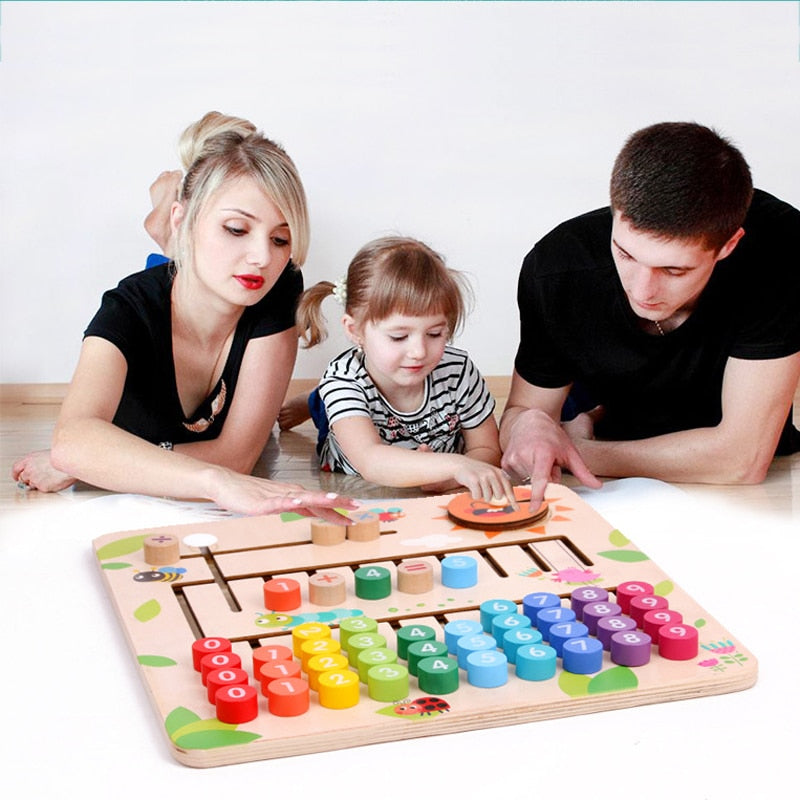 Juguetes educativos de matemáticas de madera para niños, materiales de madera Montessori, juego de números de aprendizaje, juguetes de matemáticas Montessori