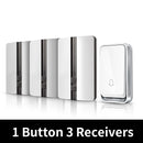 VeryHome Wireless Doorbell Waterproof Self-powered Button Smart Door Bell Sets Home Welcome Outdoor House Chimes  Receiver