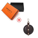 Contact's Crazy Horse Leather Men's Coin Purse Multifunctional Mini Wallet Vintage Small Money Bags for Earphone Free Engraving