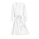 Satin Robe Female Intimate Lingerie Sleepwear Silky Bridal Wedding Gift Casual Kimono Bathrobe Gown Nightgown Sexy Nightwear