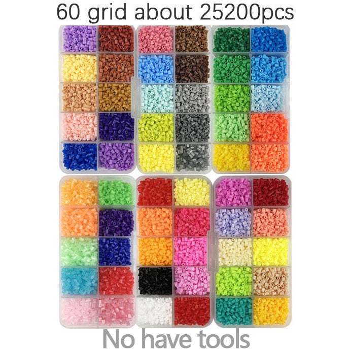 2.6mm Mini Hama Beads 80Colors kits perler PUPUKOU Beads Tool and template Education Toy Fuse Bead Jigsaw Puzzle 3D For Children