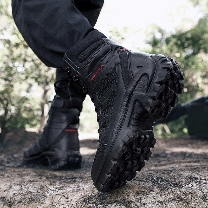 Brand Men&#39;s Military Boots Non-slip Men Ankle Boots Winter Waterproof Men&#39;s Boots Men Motorcycle Boots Outdoor Desert Boots