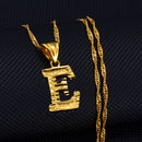 Anniyo A-Z Small Letters Necklaces Women/Girl Gold Color Initial Pendant Thin Chain English Letter Jewelry Alphabet Gift