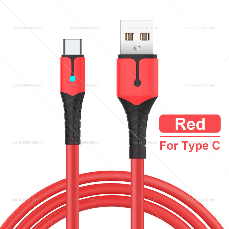 USB Type C Cable 5A Fast Charging USB C Cable for Huawei Data Cord Charger USB Type C Cable For Honor Xiaomi POCO X3 M3 1/2M