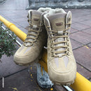 Botas militares de cuero de marca de alta calidad para hombre de invierno/otoño, barcos de combate tácticos de fuerza especial para el desierto, zapatos para exteriores, botas de nieve