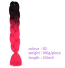 Black Star Hair Ombre Jumbo Extensiones de cabello trenzado Trenzas retorcidas de 24 pulgadas Fibra de cabello sintético para trenzado retorcido para mujeres