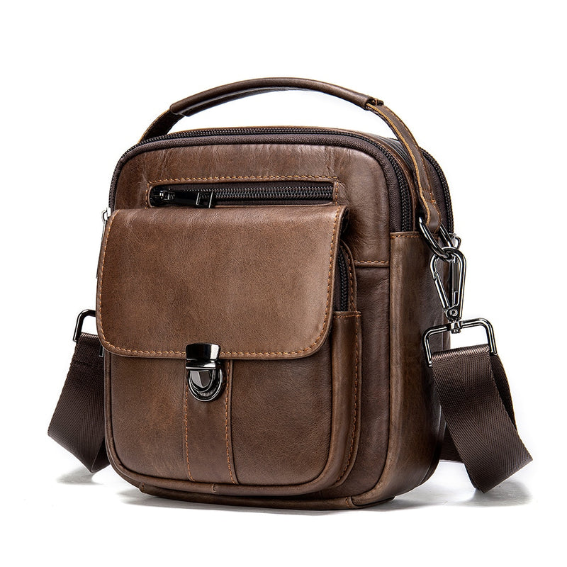 Bolso WESTAL para hombre, bolso de cuero para hombre Desinger, bolsos de hombro de cuero Natural para hombre, bolsos de mensajero para hombre, bolso cruzado pequeño 745