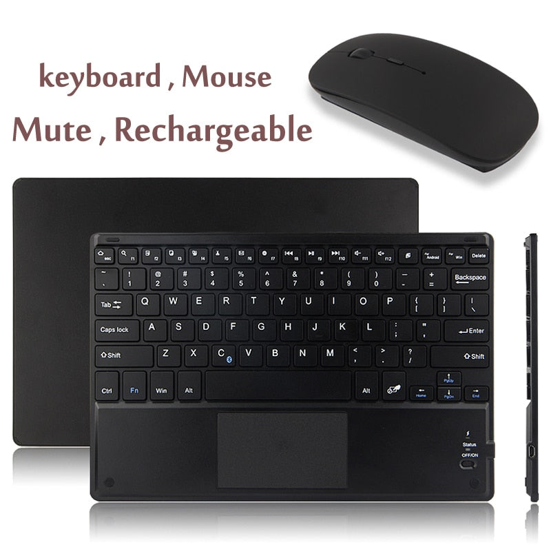 Bluetooth-compatible Keyboard For Android Windows System Tablet Laptop Wireless With Touchpad For ipad Huawei Lenovo Sansumg Tab