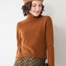 SuyaDream Woman Solid Wool Sweaters 100%Wool Turtleneck Plain Pullovers 2021 Fall Winter Bottoming Shirts Knitwear