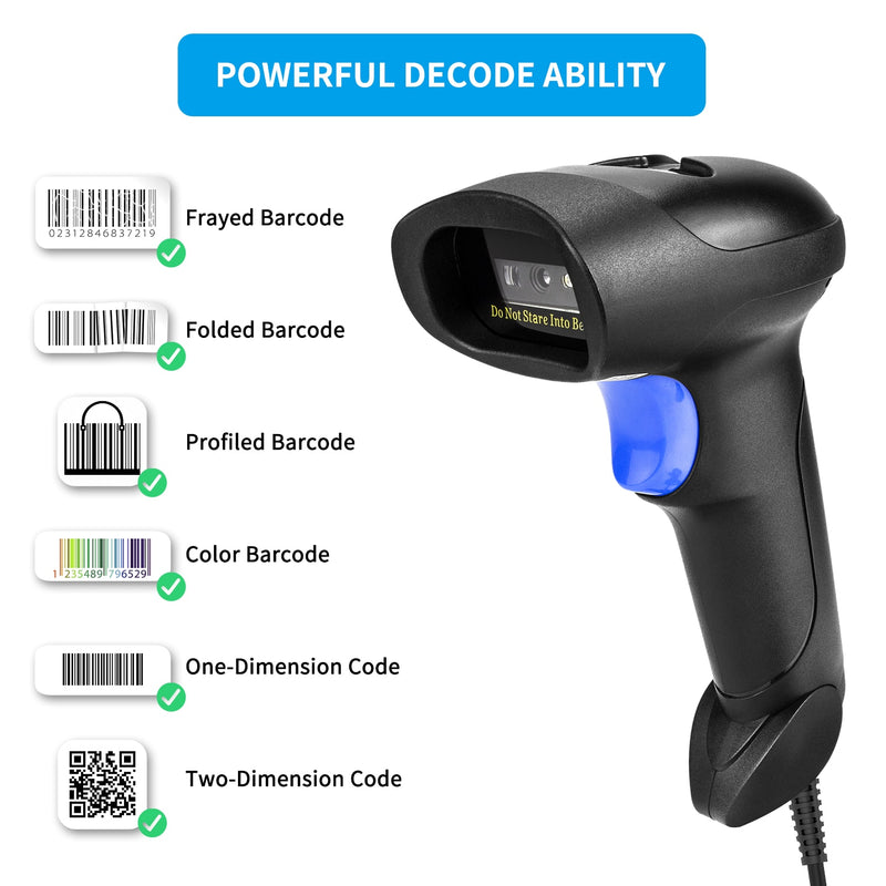 Escáner de código de barras 2D inalámbrico NETUM L8 y lector de código de barras QR 1D/2D con cable L5 PDF417 para terminal POS de inventario