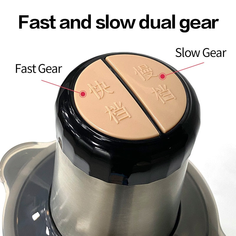 Picadora eléctrica de 2 velocidades VOA, picadora de carne de acero inoxidable, procesadora de alimentos, rebanadora, máquina de suplemento para bebés de 2 L de capacidad