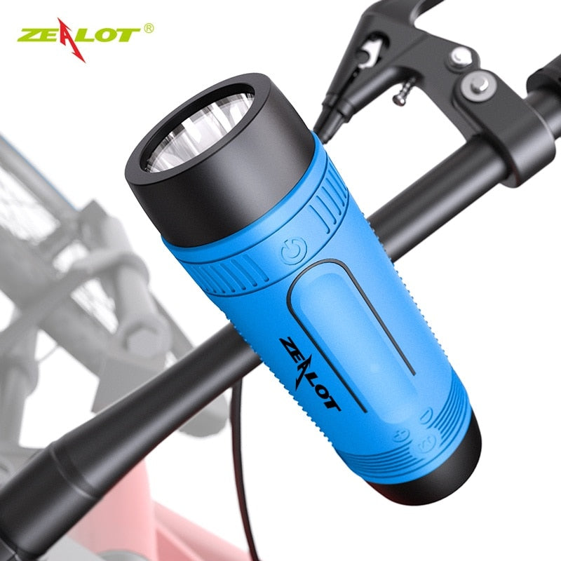 Zealot S1 Bluetooth Speaker Outdoor Bicycle Speaker Portable Waterproof Wireless Speaker Support TF card+ Flashlight +Bike Mount