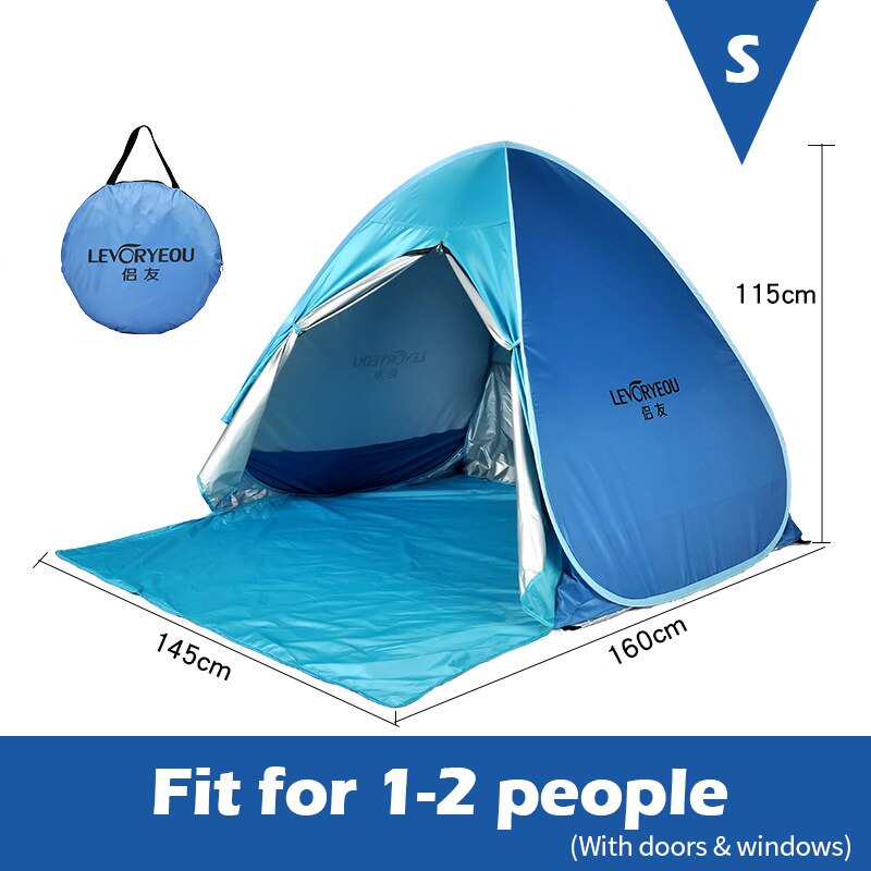 Full Automatic Camping Tent With Door Window Anti-UV Awning Tents Quick Opening Outdoor Sunshelter For 1-4 People Sunproof X147B