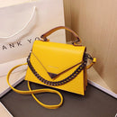 New Solid Leather Crossbody Bags For Women 2021 New Chain Luxury Design Handbags Ladies Messenger Shoulder bags Female Purses