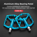 ROCKBROS MTB ciclismo ultraligero Pedal bicicleta sellado DU rodamiento pedales aleación de aluminio CRMO antideslizante Cleat Bike parte pedales