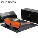 KINGSEVEN Exklusives Design Vintage Herrenbrille Nussbaumholz Sonnenbrille UV400-Schutz Mode Quadratische Sonnenbrille Damen 5510