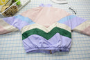 Flectit Women Padded Bomber Jacket with Thick Quilted Lining Pastel Windbreaker Japanese Girls Harajuku Style *