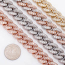 TOPGRILLZ 16mm Miami Cuban Chain Bracelet 4 COLORS High Quality Copper Material Iced Out Cubic Zirconia Hip Hop Jewelry For Gift