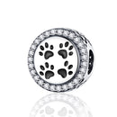 WOSTU Cute Cat Charms 925 Sterling Silver Animal Pussy Zirconia Beads Fit Original Bracelet Pendant DIY Necklace Jewelry