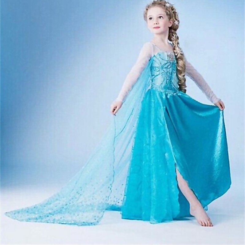 Girls Cosplay Dress For Kids Princess Costume Halloween Party Dress Up Children Disguise Fantasia Robe Fille
