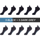 10 pares de calcetines tobilleros de alta calidad para hombre, calcetines deportivos transpirables de algodón, malla informal atlética de verano, calcetines cortos de corte fino, talla 38-48