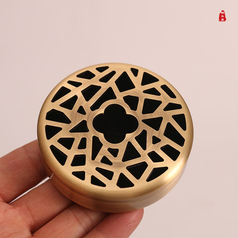 Quemador de incienso de tres patas de artesano de cobre, placa de estufa Zen Xuande, quemador de sándalo, quemador de incienso puro