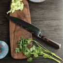 Stainless Steel Chef Knife Set with Knife Cover Case Sheath 8 Pcs  Cleaver Slicing Damascus Veins  Survive  Kitchen Knives Set