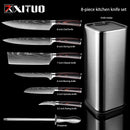 XITUO Kitchen Chef Set 4-8PCS set  Knife Stainless Steel Knife Holder Santoku Utility Cut Cleaver Bread Paring Knives Scissors