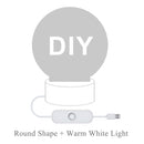 Dropshipping Photo/Text Customized 3D Night Light Desk Lamp Wooden Base Christmas Valentine&
