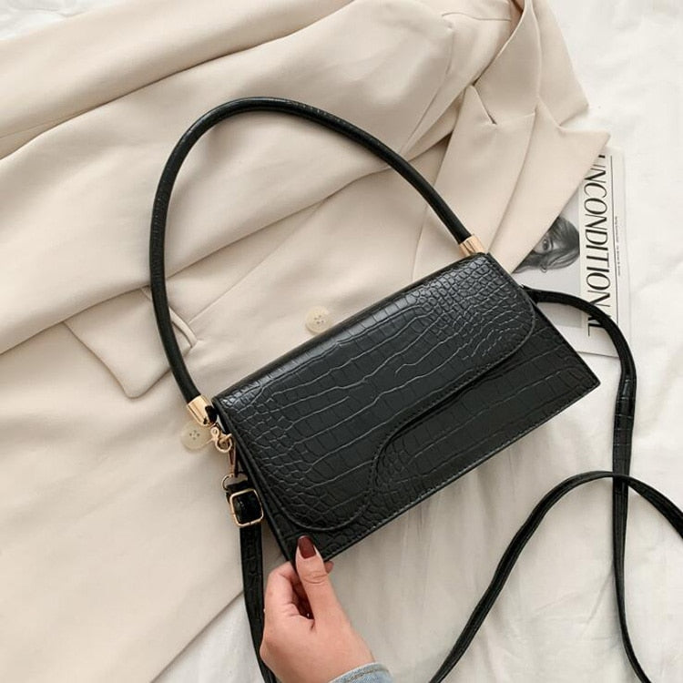 Elegant Bags for Women 2022 Fashion Brand Handbags Designer Shoulder Bag Alligator Pattern Armpit Bags Crossbody