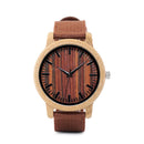 Relojes BOBO BIRD Lovers para mujer, reloj femenino de madera de bambú para hombre, correa de cuero, reloj de pulsera de cuarzo hecho a mano, erkek kol saati