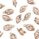 80-160 Uds Zirconia cúbica diamantes de imitación dijes colgantes gota corazón dijes de cristal para joyería DIY pendientes collar fabricación de pulseras