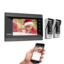 TMEZON 1080P Video Door Phone Home Intercom System Wireless WiFi Smart IP Video Doorbell 7 Inch with  Wired Doorbell TUYA APP