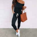 2022 Summer Off Shoulder Jumpsuit Women Overalls Elegant Romper Women Long Black Jumpsuit Female Romper Overalls For Women