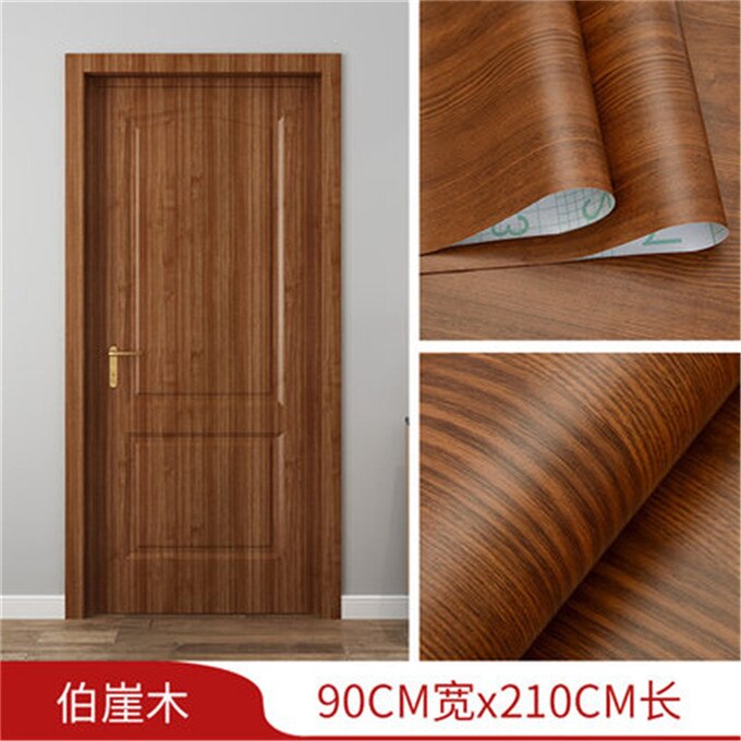 90x210cm White PVC Door Wallpaper Wood Grain sticker home decor Self-adhesive Waterproof Mural Furniture Door Decoration Decals