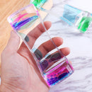 1PC Single Color Timer Sandglass Floating Liquid Oil Acrylic Hourglass Waist Shape Oil Liquid Motion Bubble Desk Toys Gift Decor
