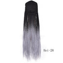 Box Braids Baseball Cap Wig 24inch Long Synthetic Braid Wigs Hat with Braiding Hair Extensions For Black Women Adjustable Size