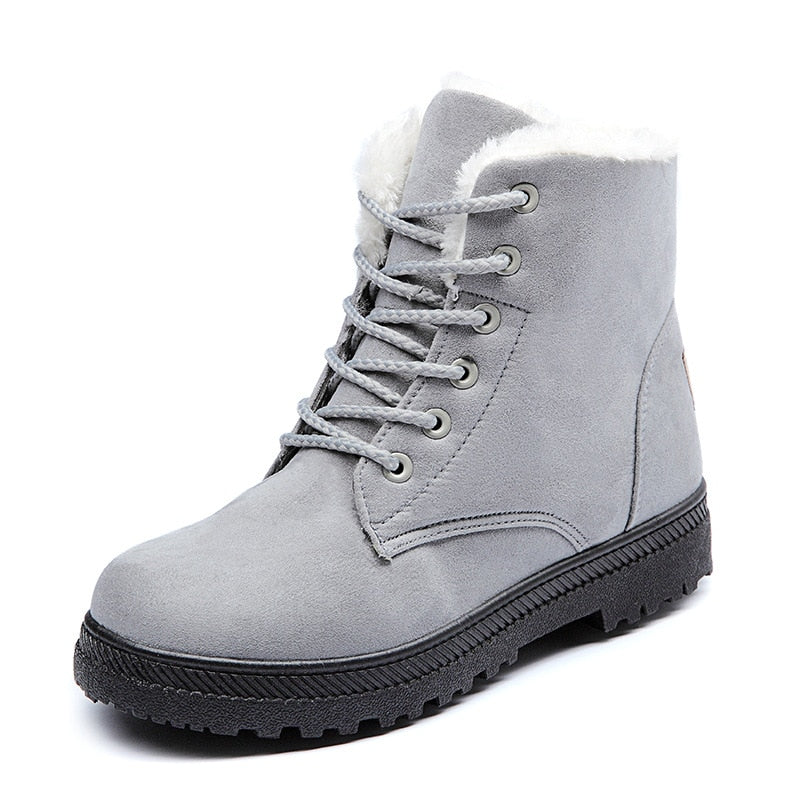 Women Boots Plus Size 44 Snow Boot For Women Winter Shoes Heels Winter Boots Ankle Botas Mujer Warm Plush Insole Shoes Woman