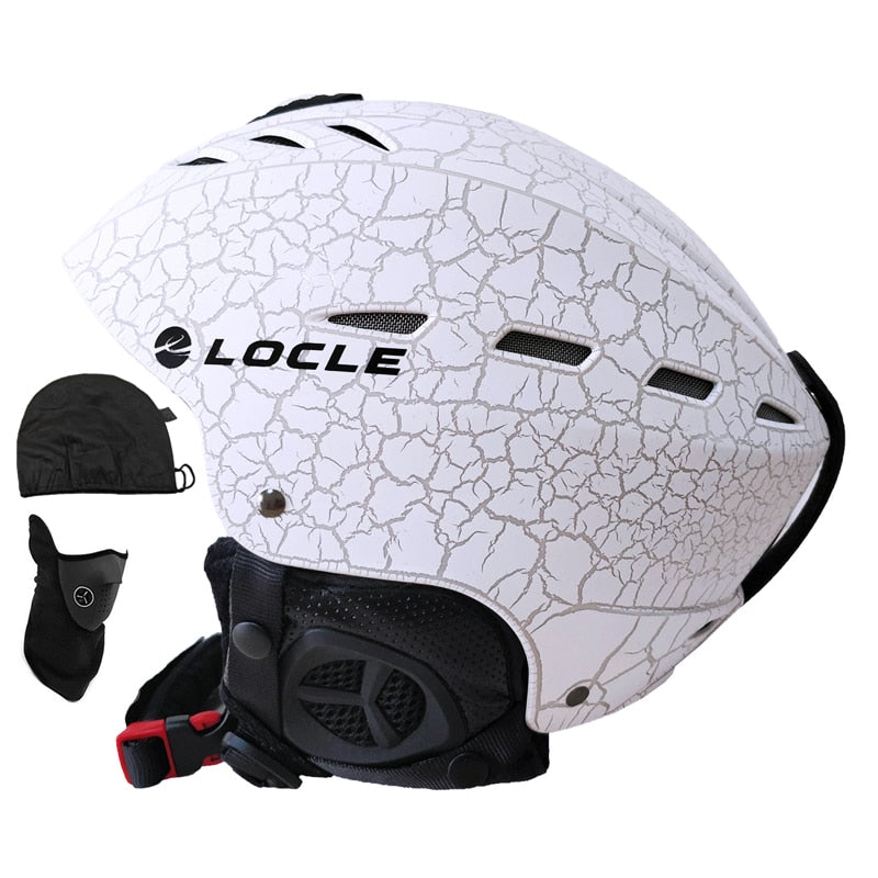 LOCLE Ski Helmet Men Outdoor Sports Skiing Helmet Women Kids CE Certification Ski Skateboard Snowboard Helmet S/M/L/XL 52-64cm