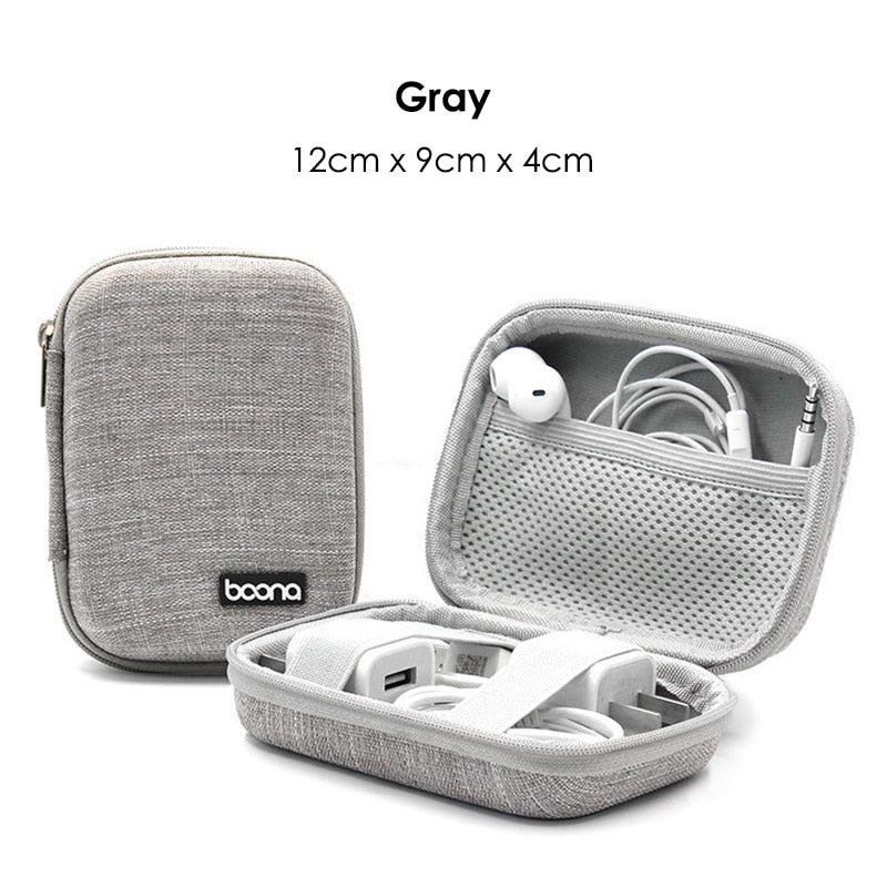 Hard Shell Digital Gadgets Storage Bag for Mac Adapter Mouse Data Cable Earphone HDD Electronics Gadgets Organizer Case