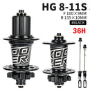 Koozer XM490 Hubs 4 Bearing MTB Mountain Bike Hub Front Rear QR or Thru 28/32/36 Holes Disc Brake Bicycle Hub 8 9 10 11 12Speed