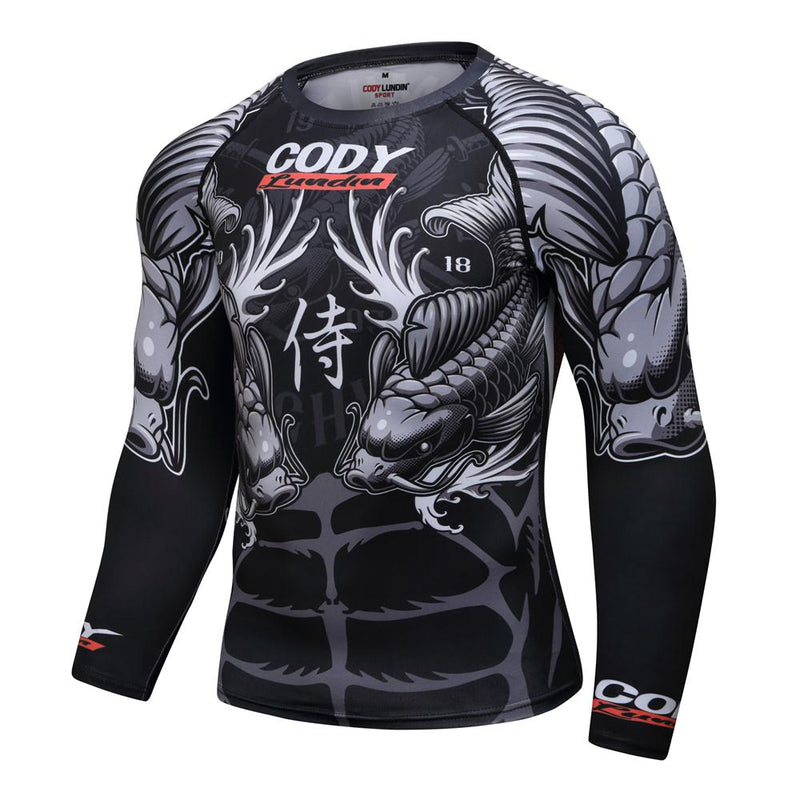 MMA T-Shirt Herren Rashguard Jiu Jitsu Bjj T-Shirt Langarm Fitness Muay Thai Boxsport Pullover Mma Rashguard Boxtrikot