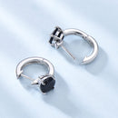 UMCHO Natürliche schwarze Spinell-Ohrringe für Frauen, 100 % echte 925er Sterlingsilber-Ohrringe, weibliche Verlobung, feiner Schmuck