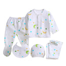 5Pcs Infant Newborn Baby Boy Girl Clothes Spring Cartoon Pattern Pajamas Sleepwear Underwear Clothes Sets