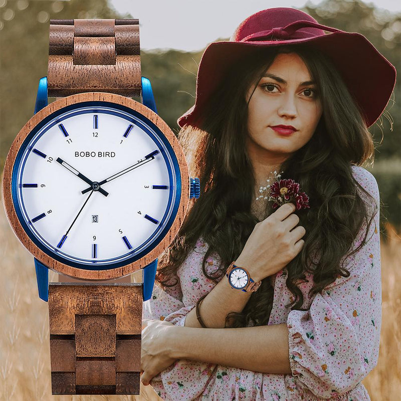 BOBO BIRD Fashion Wood Ladies Watch часы женские Quartz Wristwatches Female relojes para Customize Waterproof Dropshipping OEM