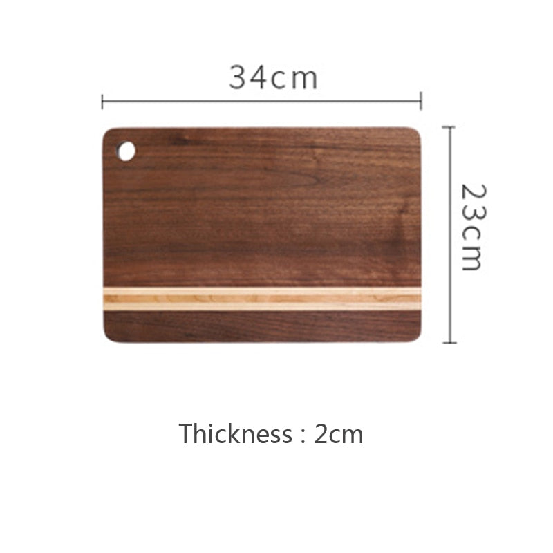 Walnut Wood Cutting Board Chopping Block Serving Plate Cake Pizza Board Kitchen Accessory